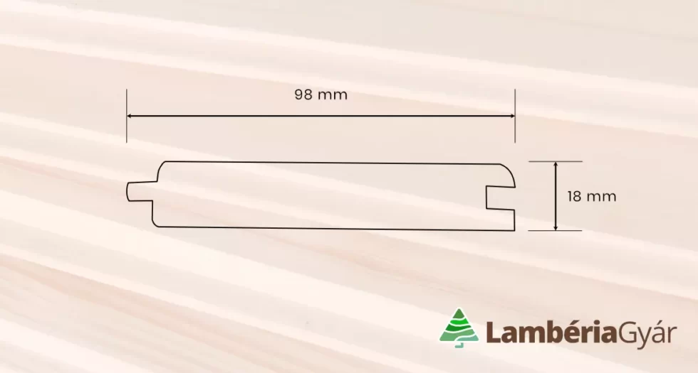 Normál faházépitőelem / lambéria / fózolt hajópadló 18 mm - LambériaGyár