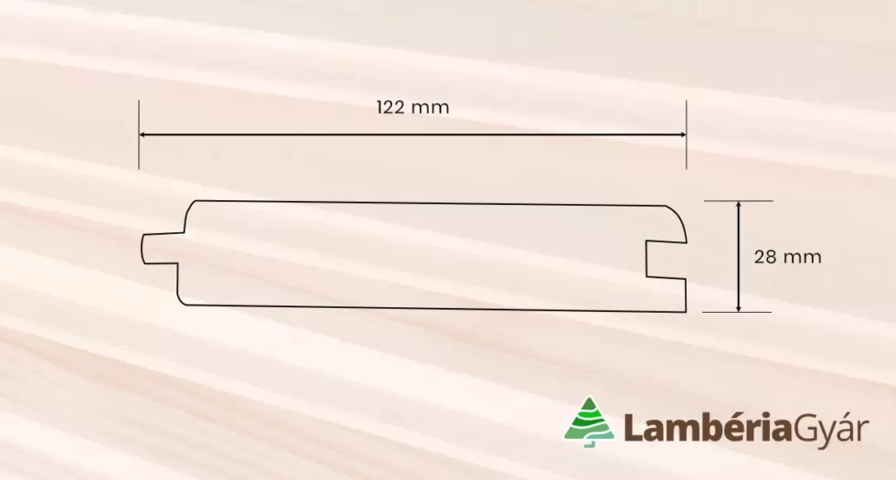 Normál faházépitőelem / lambéria / fózolt hajópadló 28 mm - LambériaGyár